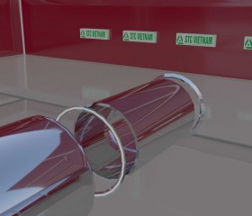 Mô phỏng ống khói máy phát điện lắp ghép Hyundai