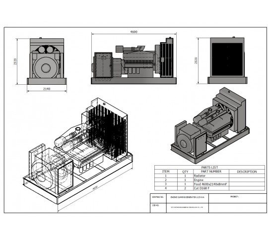 Mô phỏng thiết kế 3D phòng cách âm máy phát điện 