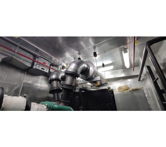 Thi công phòng cách âm máy phát điện 02 máy Perkins 930 Kva